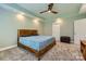 Large main bedroom featuring a ceiling fan, trey ceiling, and lots of natural light at 1185 Willow Creek Dr, Newton, NC 28658