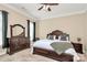 Spacious main bedroom featuring a decorative dresser, large bed and neutral carpet at 1397 Tupelo Rd, Clover, SC 29710