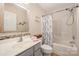 Well-maintained bathroom features a shower-tub combo and a spacious vanity with ample counter space at 146 Pheasant Ridge Cir, York, SC 29745