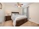 Relaxing bedroom featuring a large bed, ceiling fan, and carpeted floors at 146 Pheasant Ridge Cir, York, SC 29745