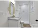 Stylish bathroom with granite countertop, modern fixtures, and tiled shower at 1783 Radio Station Rd, Newton, NC 28658