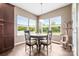 Bright breakfast nook with views and table set, perfect for Gathering meals at 196 Sutters Mill Dr, Troutman, NC 28166