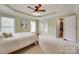 This is the main bedroom with a view of the closet and bathroom at 2132 Cubla Ct, Rock Hill, SC 29732