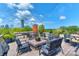 Relaxing rooftop deck with comfortable seating areas, lush greenery, and panoramic city skyline backdrop at 301 W 10Th St # 404, Charlotte, NC 28202