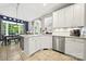 Modern kitchen with white cabinets, granite countertops, and stainless steel appliances at 10501 Olde Irongate Ln, Mint Hill, NC 28227