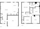 Detailed two-story floor plan with a spacious living room, kitchen, bedrooms, bathrooms, and garage at 108 Greenway View Ct, Mount Holly, NC 28120
