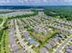 An aerial view of a community with tree-lined streets and well-maintained homes at 3145 Bridgewater St, Lancaster, SC 29720