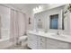Bright bathroom featuring double vanity, tile flooring and modern fixtures at 3145 Bridgewater St, Lancaster, SC 29720