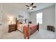 Cozy bedroom with carpet, ceiling fan, window and furnishings including bedside tables at 3145 Bridgewater St, Lancaster, SC 29720