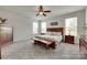 Spacious main bedroom features ceiling fan, carpet, and neutral paint at 3145 Bridgewater St, Lancaster, SC 29720