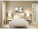 Cozy bedroom with neutral tones, modern lighting, and playful cat-themed wall decor for a cheerful touch at 3887 Horsham St, Indian Land, SC 29707