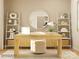 Cozy office featuring a stylish desk, comfortable chair, and built-in shelving at 3887 Horsham St, Indian Land, SC 29707