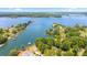 Stunning aerial view of waterfront homes nestled among lush greenery on Lake Norman at 5075 Lakeview Cir, Sherrills Ford, NC 28673