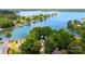 Scenic aerial view of a lakefront community with lush greenery at 5075 Lakeview Cir, Sherrills Ford, NC 28673