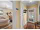 Welcoming hallway featuring hardwood floors and views of the living room and exterior at 603 S Fulton St, Salisbury, NC 28144