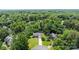 A scenic aerial shot showcases the home's location within a lush, wooded neighborhood, offering privacy and natural beauty at 6908 Beamish Pl, Mint Hill, NC 28227