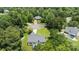 Beautiful aerial view of the property nestled among mature trees and other manicured properties in the neighborhood at 6908 Beamish Pl, Mint Hill, NC 28227