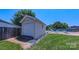 Exterior view of the shed in the backyard with a pool area at 920 Thomas St, Statesville, NC 28677