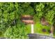 Aerial view of a home with lush green surroundings, a backyard, and mature trees at 1156 Westover Cir, Rock Hill, SC 29732