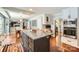 Spacious kitchen with a large center island, stainless steel appliances, and a seamless flow to the dining area at 1175 18Th Ne Ave, Hickory, NC 28601