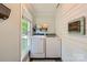 Laundry area with side-by-side washer and dryer hookups and a bright window at 1175 18Th Ne Ave, Hickory, NC 28601
