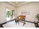 Bright office space with French doors leading to a backyard patio and pool at 1501 Alydar Ct, Waxhaw, NC 28173