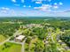 Aerial view of a charming neighborhood surrounded by trees, retail, and amenities at 1528 Avondale Dr, Statesville, NC 28625