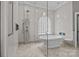 Bright bathroom featuring a modern shower, tub, and sleek fixtures for a clean and modern feel at 1629 Southpoint Ln, New London, NC 28127