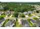 Beautiful neighborhood aerial view showcasing mature trees, well-maintained lawns, and scenic surroundings at 1653 Shetland Ln, Rock Hill, SC 29730