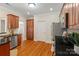 A kitchen featuring stainless steel appliances, wood cabinets and backsplash at 1653 Shetland Ln, Rock Hill, SC 29730