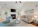 Inviting living room with a fireplace, ceiling fan, and comfortable seating at 1653 Shetland Ln, Rock Hill, SC 29730