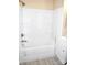 Clean bathroom featuring a shower-tub combo and white vanity at 2017 Ashley Rd, Charlotte, NC 28208