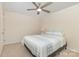 Cozy bedroom features a comfortable bed, overhead fan, and neutral walls at 2037 Christopher Wood Ct, Fort Mill, SC 29707