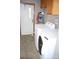 Functional laundry room with modern washer and dryer set and practical storage solutions at 226 Lake Sylvia Rd, Lincolnton, NC 28092