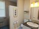 Neutral bathroom featuring a granite countertop, a framed art piece, and tiled walk-in shower at 2905 Medlin Rd # 40 Acres, Monroe, NC 28112