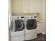 Laundry room featuring LG washer and dryer, white cabinets and dark floors at 2905 Medlin Rd # 40 Acres, Monroe, NC 28112