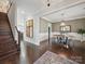 Inviting dining room showcases hardwood floors, modern lighting, and a cozy atmosphere at 3007 Arsdale Rd, Waxhaw, NC 28173