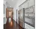 Gourmet kitchen with stainless steel appliances including a refrigerator, microwave, and oven combo at 3007 Arsdale Rd, Waxhaw, NC 28173