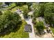 Aerial view showcases lush greenery, nearby residences, and the property's layout at 310 S Jacob St, Cherryville, NC 28021