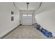 Empty two car garage with ample space for storage and organization at 513 Meadow Ridge Dr, Belmont, NC 28012