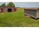 Barn and outbuilding situated on expansive, well-maintained grassy property at 5958 Hoover Elmore Rd, Lincolnton, NC 28092