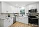 Modern kitchen features granite countertops, stainless steel appliances, and bright white cabinets at 6127 Eagle Peak Dr, Charlotte, NC 28214