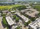 Overhead view showcases the building complex with its central courtyard, swimming pool, and greenery at 720 Governor Morrison St # 219, Charlotte, NC 28211
