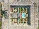 Bird's eye view of a building featuring a courtyard with lush gardens and a sparkling pool at 720 Governor Morrison St # 219, Charlotte, NC 28211