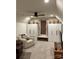 This bedroom features built in closets, bench seating at the window, and a ceiling fan at 15250 Windward Ln, Lancaster, SC 29720