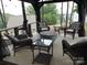 Inviting gazebo with comfortable seating and views of the lush landscape and lake at 15250 Windward Ln, Lancaster, SC 29720