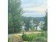 A view from the property showcasing lush trees overlooking a serene lake at 15250 Windward Ln, Lancaster, SC 29720