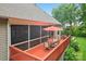 Expansive wooden deck, and a cozy screened patio, ideal for outdoor dining and relaxation with lovely green views at 1575 Williamsburg Dr, Rock Hill, SC 29732