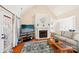 Inviting living room featuring fireplace, and an entertainment center at 1575 Williamsburg Dr, Rock Hill, SC 29732