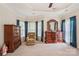 Large main bedroom features tray ceilings, carpeted floors, and natural lighting at 1575 Williamsburg Dr, Rock Hill, SC 29732